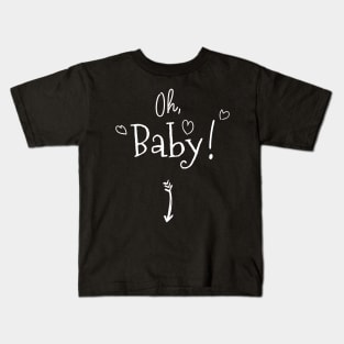 Oh Baby Cute Pregnancy Announcement Mother Mom Kids T-Shirt